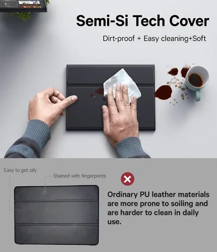 Vista 4 de GreenLaw Funda de teclado para Samsung Galaxy Tab A9 Plus de 11 pulgadas 2023, retroiluminación de 7 colores, trackpad inteligente, funda resistente