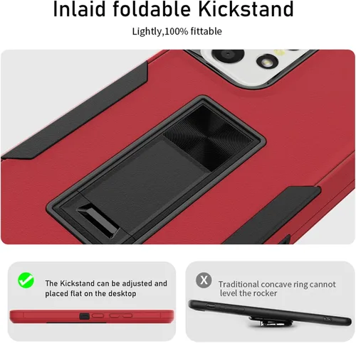 Vista 6 de MDCN Funda para teléfono celular Galaxy A53 5G, protección resistente con soporte de anillo magnético, protector de pantalla HD, grado militar