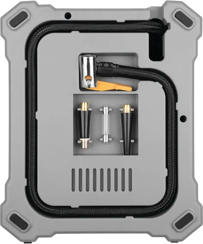 Vista 4 de Performance Tool Vortex E00004 Inflador de Neumáticos y de Bote 12V, Portabrocas de Aire con Bloqueo por Palanca, Cable de Alimentación Largo, Tres