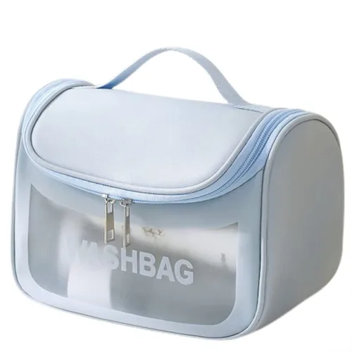 Vista 8 de LEJN Neceser Bolsa de viaje Bolsa de maquillaje resistente al agua Bolsa de cosméticos Organizador de viaje Contenedor de tamaño completo Artículos