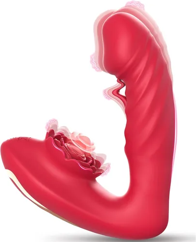 Vista 7 de G Spot Vibrador con aletas para mujer, bragas vibradoras con 10 modos de vibración y aleteo, pezones de clítoris, juguetes sexuales