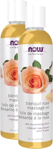 Vista 8 de NOW Solutions, Aceite de masaje de rosa tranquila, hidratante corporal, 8 onzas líquidas