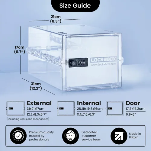 Vista 4 de Lockabox One™ Caja de Seguridad Premium Caja de Seguridad con Cerradura de Combinación Mediana para Alimentos, Medicamentos y Seguridad
