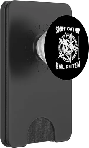 Vista 8 de Sniff Catnip Hail Kitten Death Metal Cat Satan Rock Music PopSockets intercambiables PopGrip