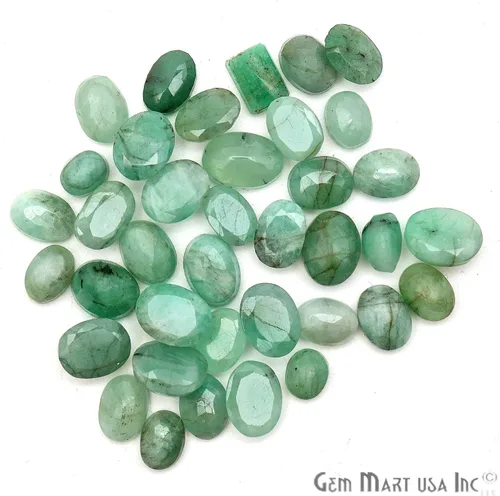 Vista 4 de Piedras sueltas esmeralda, piedras preciosas sueltas, piedras facetadas, piedras preciosas, piedras de ajuste de joyería, piedra natal, 0.236x0.354