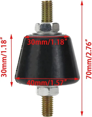 Vista 5 de Quluxe 4 piezas de tacos de goma amortiguadores y vibraciones aisladores para mini bombas de calor/agua divididas, compresores de aire, motores