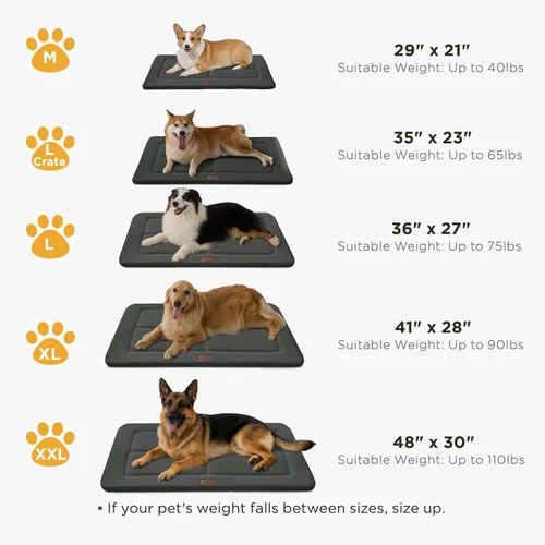 Vista 7 de Joydeco Colchoneta Reversible para Jaula de Perro de Perfil Bajo, Almohadilla Lavable para Perro con Vellón Ultra Suave, Diseño Compacto