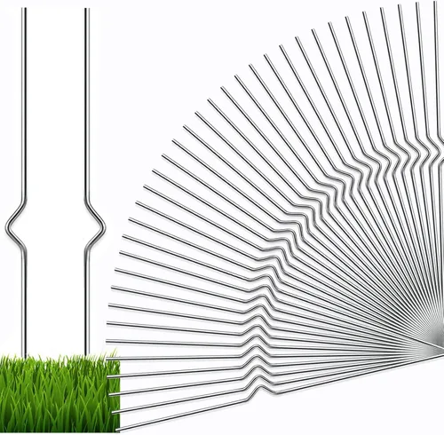 Vista 9 de Juego de 12 estacas de alambre de metal resistentes para letreros de jardín y césped, alternativa de 13 pulgadas a las estacas de marco en H
