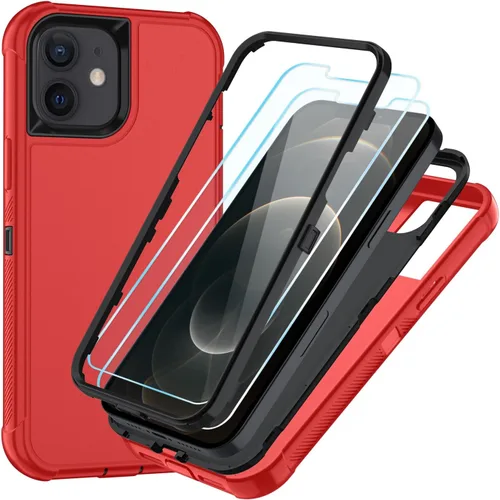 Vista 23 de SunStory Funda compatible con iPhone 11 con protector de pantalla HD, 3 capas de alta resistencia de cuerpo completo, funda protectora híbrida 3