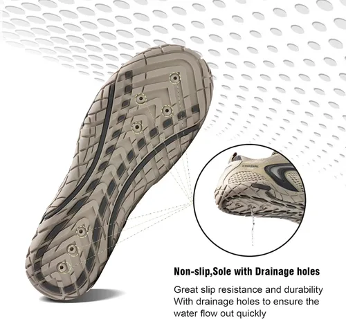 Vista 4 de YALOX - Zapatos de agua de secado rápido para hombre y mujer, para exteriores, proporcionan una sensación de ir descalzo, para usarlos en la playa