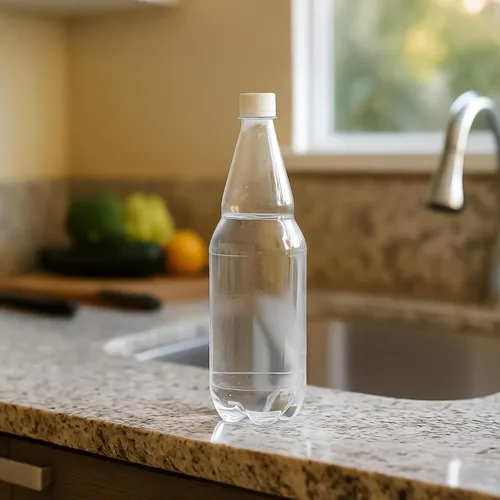 Vista 6 de Hiceeden 10 botellas de refresco de plástico de 33 onzas con tapas, botellas de vino desechables de cuello largo de 1 litro con tapa, botella