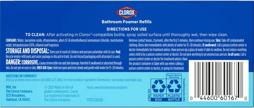 Vista 10 de Clorox - Cápsulas de recarga para espuma de baño sin blanqueador, esenciales para el hogar, limpieza con lluvia, 3 recargas de spray