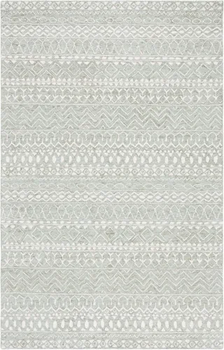 Vista 8 de SAFAVIEH Micro-Loop Collection - Alfombra decorativa de 2 x 3 pies, color aguamarina y marfil, hecha a mano de lana tribal marroquí bohemia, ideal