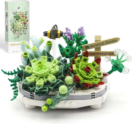 Vista 7 de HIGH GODO - Set de construcción micro de árbol bonsái de flor de cerezo, modelos de casa de árbol sakura japonés, kit de construcción