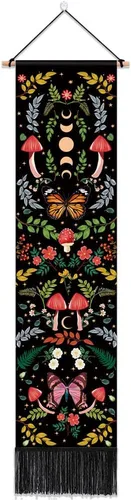 Vista 15 de Tapiz hippie hippy de pared Trippy para fumar, tapices de luz negra para fumadores, decoración de habitación, accesorios de marihuana, tapices