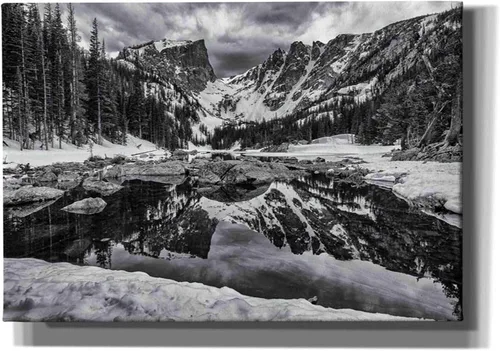 Vista 6 de Epic Graffiti 'Dream Lake Morning' por Darren White, lienzo para pared, 12 x 18 pulgadas