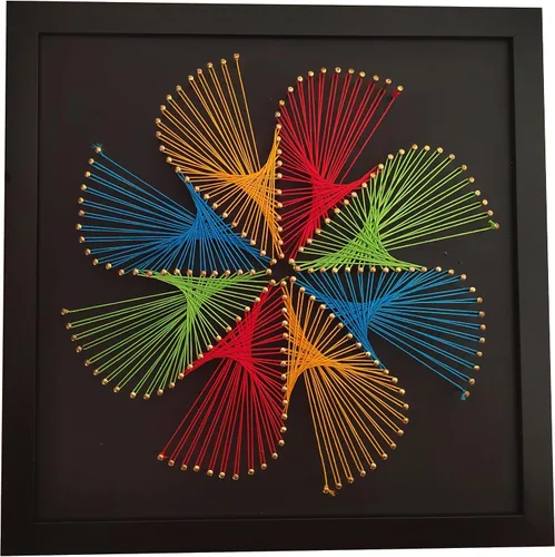 Vista 12 de EYANKUNG Kit de Arte de Cuerdas 3D DIY para Manualidades para Adultos Principiantes, Regalo Único para Mujeres (Nido de Pájaro 12 x 12 pulgadas)