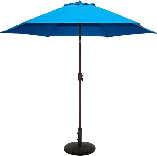 Vista 8 de Paraguas de mercado Tropishade 9 ft Bronce de aluminio con cover Beige de poliéster, Beige