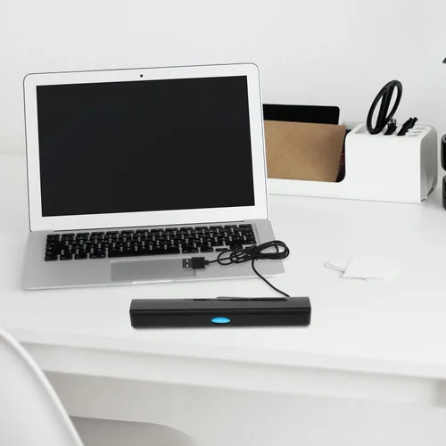 Vista 6 de HOMSFOU Barra de sonido de TV Barra de sonido USB Altavoz USB Surround Sound Bar, mediano, negro