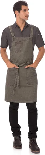 Vista 6 de Chef Works Denver - Delantal con espalda cruzada para hombre