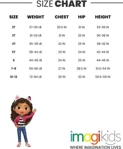 Vista 6 de Dreamworks Gabby's Dollhouse Pandy Paws Cakey Cat - Conjunto de camiseta y pantalones cortos de cambray para niñas pequeñas y grandes