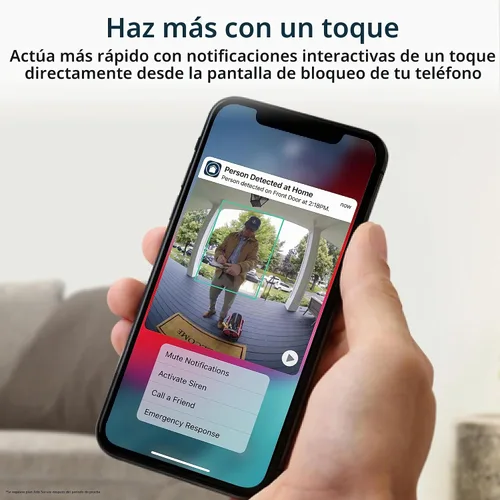 Vista 6 de Timbre con video Arlo Essential con cable - Video HD, vista de 180°, visión nocturna, audio de 2 vías, instalación DIY (se requiere cableado)