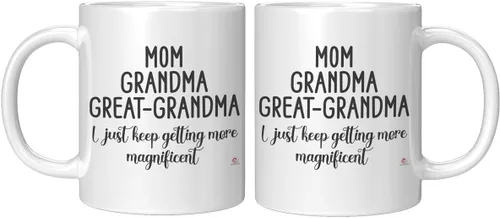 Vista 5 de ODDITEES Taza de café con texto en inglés "I Just Keep Getting More Magnificent" con texto en inglés "I Just Keep Getting More Magnificent