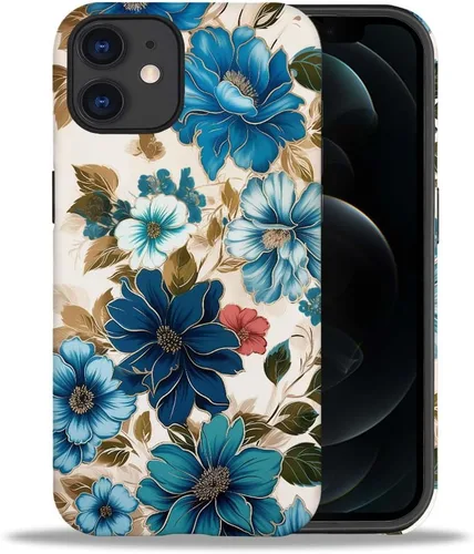 Vista 40 de CARLOCA Compatible con iPhone 12, Funda de Art Deco con patrón, TPU suave + PC duro 2 en 1, Funda protectora única con patrón, antiarañazos, TPU