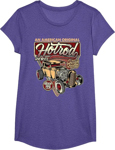 Vista 82 de Camiseta vintage Hot Rod Speed and Power para hombre Asphalt Grey