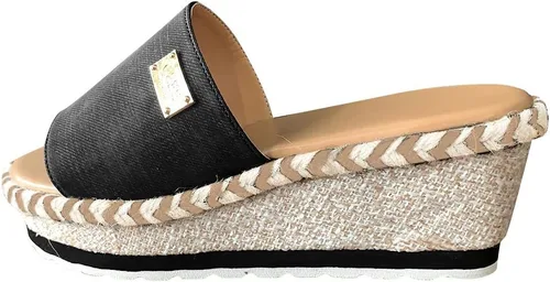 Vista 3 de Womenyiaor Sandalias de plataforma para mujer, sandalias de cuña sin cordones, sandalias con plataforma, alpargatas, sandalias casuales con punta