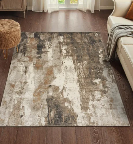 Vista 11 de LUXE WEAVERS Lagos Collection - Alfombra de área abstracta beige de 2x3
