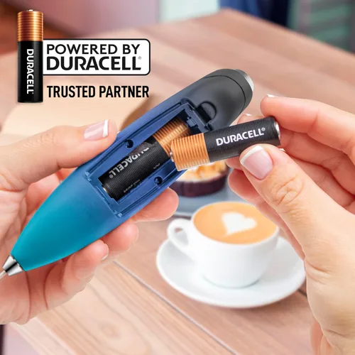 Vista 380 de Zulay Milk Boss Espumador de leche potente manual, hace espuma para latte, batidor para mezclar bebidas, café, miniespumador para capuchino, frappé