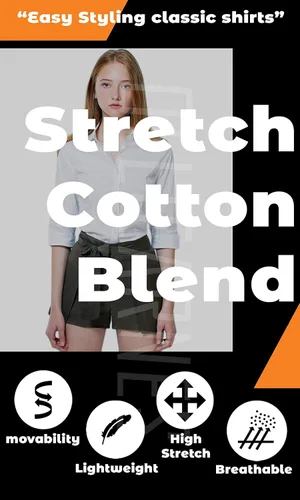 Vista 5 de OLLIE ARNES Blusa sexy de trabajo con botones para mujer
