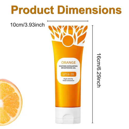 Vista 7 de 2 unidades de gel exfoliante naranja para cara y cuerpo, gel hidratante facial y corporal, limpieza profunda, hidratante suave, adecuado para todo