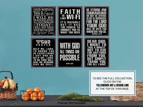 Vista 9 de Póster motivacional para decoración de pared religiosa, citas inspiradoras de 8 x 10 pulgadas, arte de pared cristiano, regalos católicos