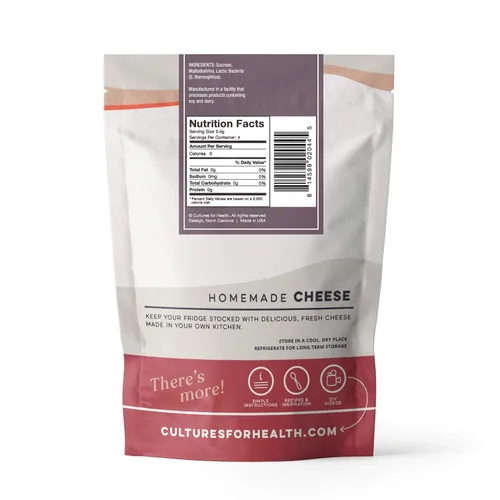 Vista 2 de Cultures for Health Cultivo de inicio de queso termofílico Cultivo termo B Delicioso, casero, provolona envejecida, parmesano, romano y más