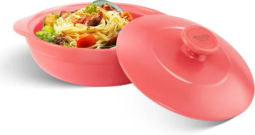 Vista 9 de MINH LONG - Horno holandés de porcelana de 1 cuarto de galón con tapa, sin plomo ni cadmio, apto para horno hasta 482 °F, retención de calor, olla