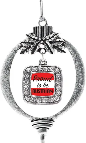 Vista 177 de Inspired Silver - Adorno con dije de reina de rodillo - Adornos navideños cuadrados de plata con joyas de circonita cúbica