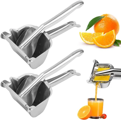 Vista 9 de Extractor de jugo de fruta fresca, exprimidor manual 2026 con agarre ergonómico, exprimidor de limón resistente de aleación de aluminio para limón