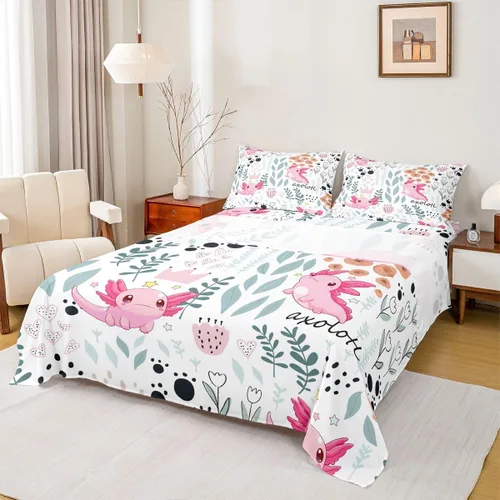 Vista 15 de Erosebridal Juego de sábanas de animales de la selva para niñas y niños, juego de sábanas de safari salvaje con diseño de elefante, oso, tigre