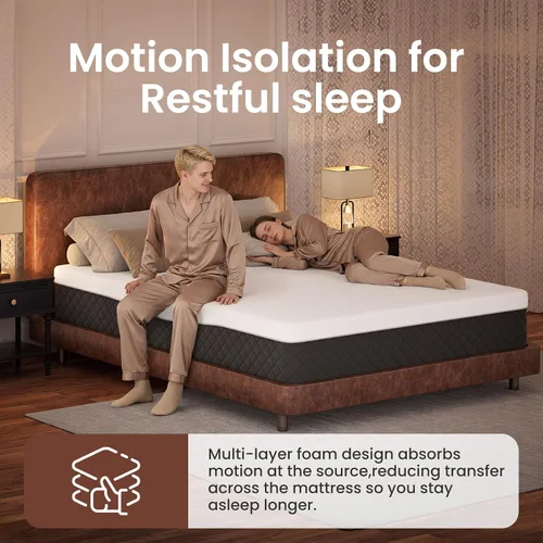 Vista 3 de SLEEP100 Colchón individual de 12 pulgadas, espuma viscoelástica