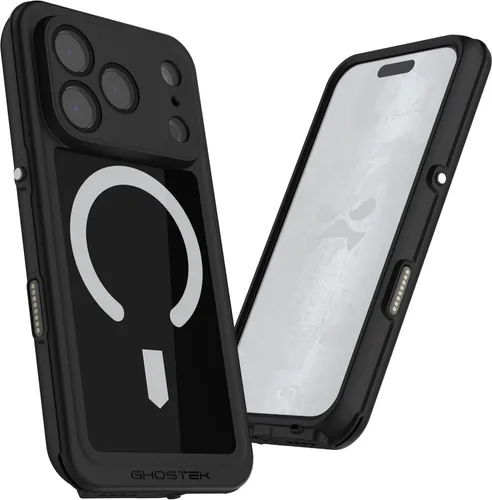 Vista 76 de Ghostek NAUTICAL funda delgada para iPhone 14 Plus a prueba de golpes impermeable con protector de pantalla y imán MagSafe con carga inalámbrica