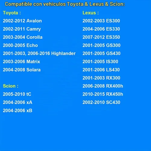 Vista 6 de Filtro de combustible, reemplaza 043-3000, 23300-0A020 Compatible con Toyota Lexus Scion - Avalon Camry Corolla Echo Highlander Matrix Solara, ES300