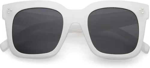 Vista 25 de zeroUV - Gafas de sol cuadradas retro de moda de gran tamaño para mujer estilo vintage 1.969 pulgadas