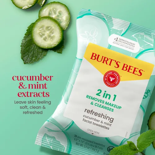 Vista 5 de Toallitas de limpieza facial para piel sensible de Burt’s Bees