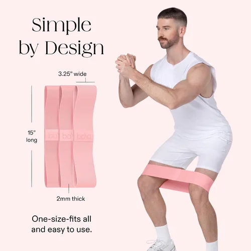 Vista 4 de Bala Bands Resistance Bands, Non-Slip Fabric Exercise Bands