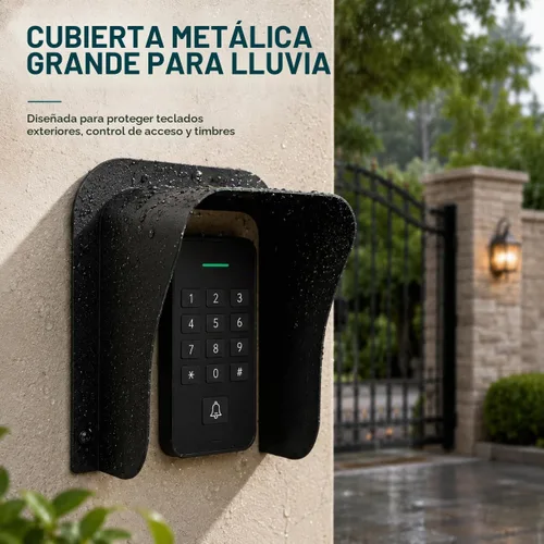 Vista 7 de [Usado] Cubierta para timbre de puerta Ring impermeable, protector grande de timbre de metal, cubierta de control de acceso a prueba de lluvia