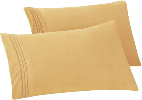 Vista 48 de Elegant Comfort Fundas de almohada sólidas de microfibra de alta calidad hotelera, tejido suave, resistente a las arrugas y a las manchas, fácil