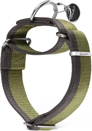Vista 7 de Collar Martingale de 1.5 Pulgadas de Ancho de Nylon Extra Fuerte 1200D para Perros, Collar para Perros de Servicio Pesado Sin Tirones con Rayas de 2