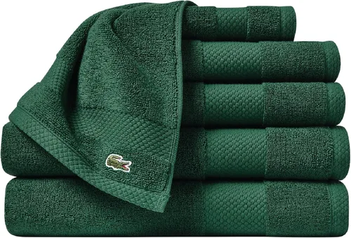 Vista 75 de Lacoste Heritage - Sábana de baño de 100 % algodón Supima, aloe, 35" x 70", altamente absorbente y de secado rápido, toalla de baño súper suave